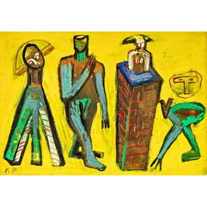 Antón Patiño (born 1957) Large Expressionist Composition