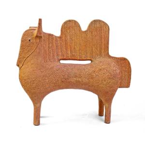 William Byl (born 1957) Horse In Chamotte Sandstone