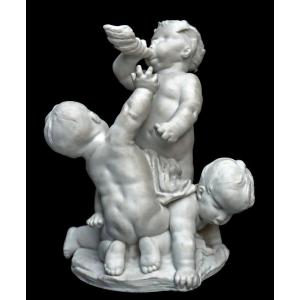 Sèvres 19th Century Biscuit Group After Louis-félix Delarue