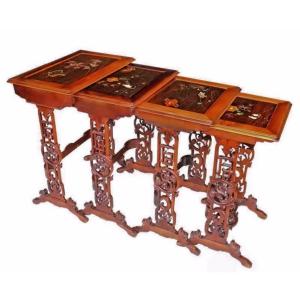 Japanese Nesting Tables / Stamp: Daï Nippon Paris