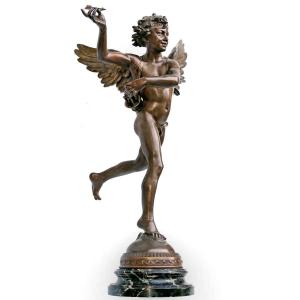 Itasse (paris 1830-1893)  Grand Bronze "love Conquers"