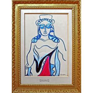Charles Lapicque (1898 - 1988) Portrait Of The Goddess "hera"