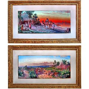 Paul Pascal (1832-1903) Pair Of Large Orientalist Paintings
