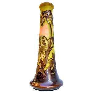 émile Gallé (1846 - 1904) Large Ombelles Vase 55 Cm