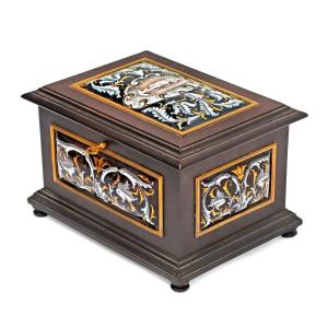 Alfred Gobert (1822-1894) Venus Jewelry Box In Enamel