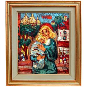 Henry d'Anty (1910-1998) Maternity In Montmartre