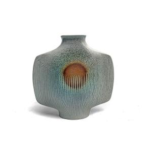 Yves Mohy (1929-2005) Large Free Form Vase In Virebent Ceramic