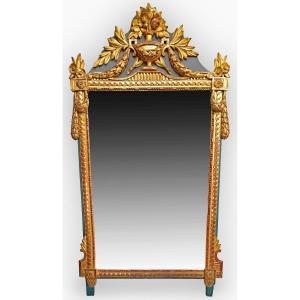 Louis XVI Gilded Wood Mirror (height: 1.64 M)
