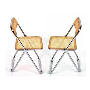 Giancarlo Piretti Pair Of Castelli Label Chairs