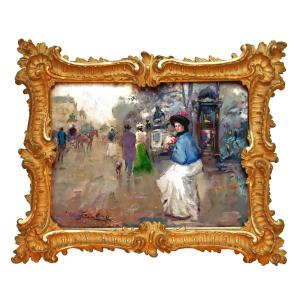 Juan Soler (20th) Parisian Boulevard Around 1900
