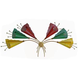 Kobis & Lorence Large Wall Lamp 1950 (length 1 M 40)