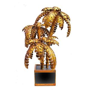 Large Palm Tree Lamp By Maison Jansen