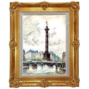 Frank Will (1900-1951) View Of Paris At Bastille