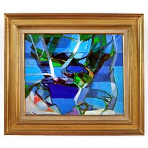 Camille Hilaire (1916-2004) "cap d'Antibes" Oil On Canvas