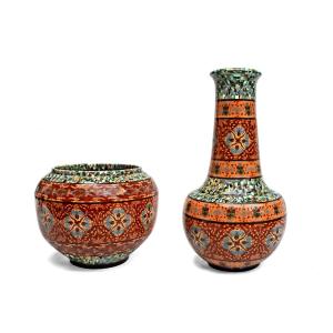 Gerbino Vallauris Two Large Ceramics 50