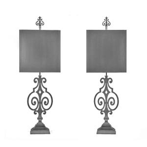 Maison Charles Pair Of Lamps -rinceaux Model-