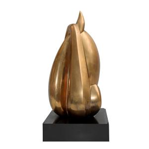M. Forgeois (born 1929) Bocquel Founder Large Gilded Bronze Sculpture 1976