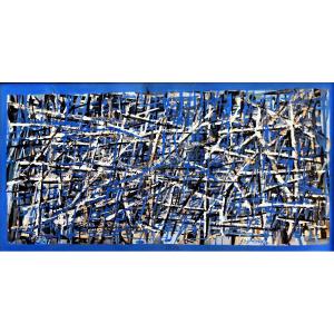 Jean Signovert (1919-1981) Blue Abstraction Dated 1956