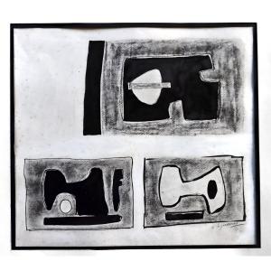 Jean Signovert (1919-1981) Composition Forme Libre Dated 1947