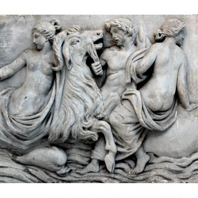 Sculpture XVIIIe Bas-relief In Stone