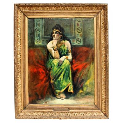 Large Orientalist Painting Nineteenth Herodiade