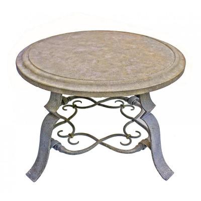 Charles Piguet Table Art Deco Pedestal Around 1940