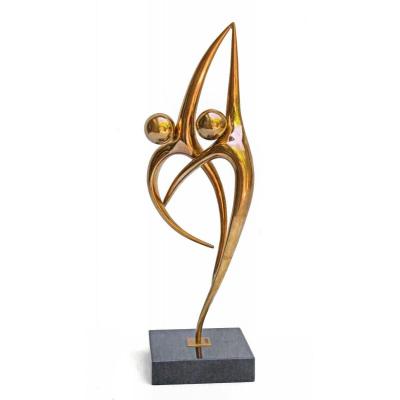 A. Cantarel (twentieth) Gilt Bronze Sculpture N ° 3/8