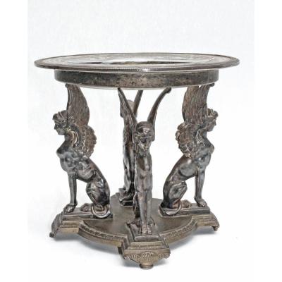 Empire Cup With Silver Bronze Sphinges
