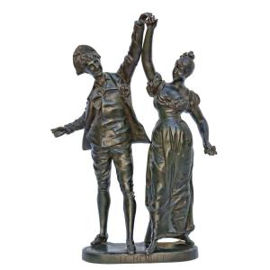 -le Minuet- Bronze Art Nouveau 1900 Signed P.jean