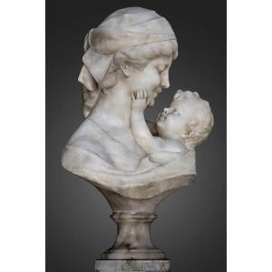 G. Pugi (1850-1915) Life Size Marble 