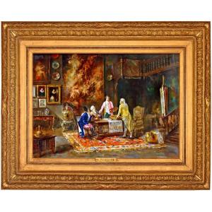 Guido Sigriste (1864-1915) Napoleon 1st At The Salon Atelier