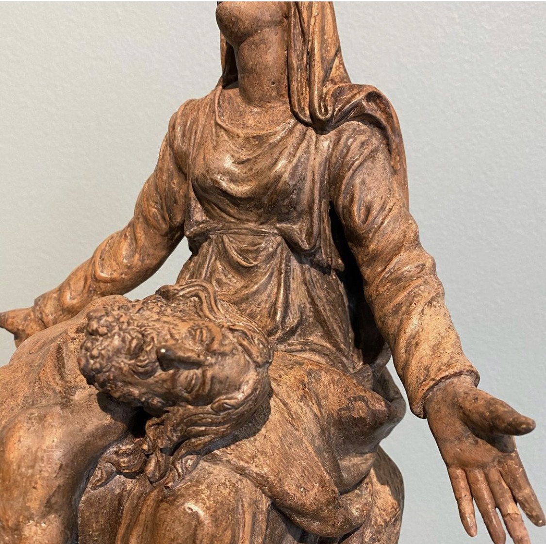 Terre Cuore “ Le Christ Depose’ Avec La Madeleine -photo-3