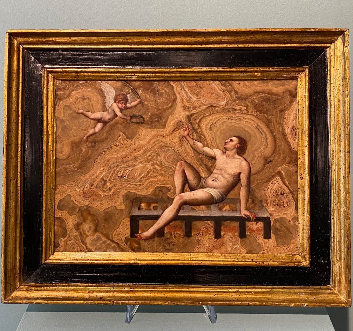 Peinture à l'Huile Sur Albâtre Oriental