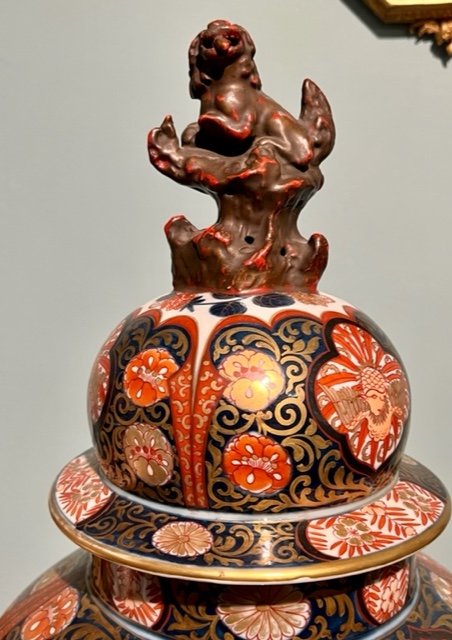Paire De Potiche En Porcelaine Imari-photo-2