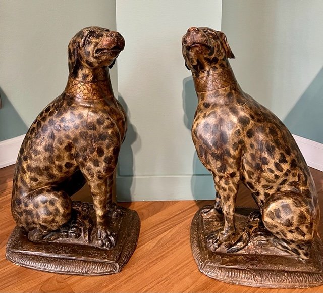 Paire De Sculptures En Bois 