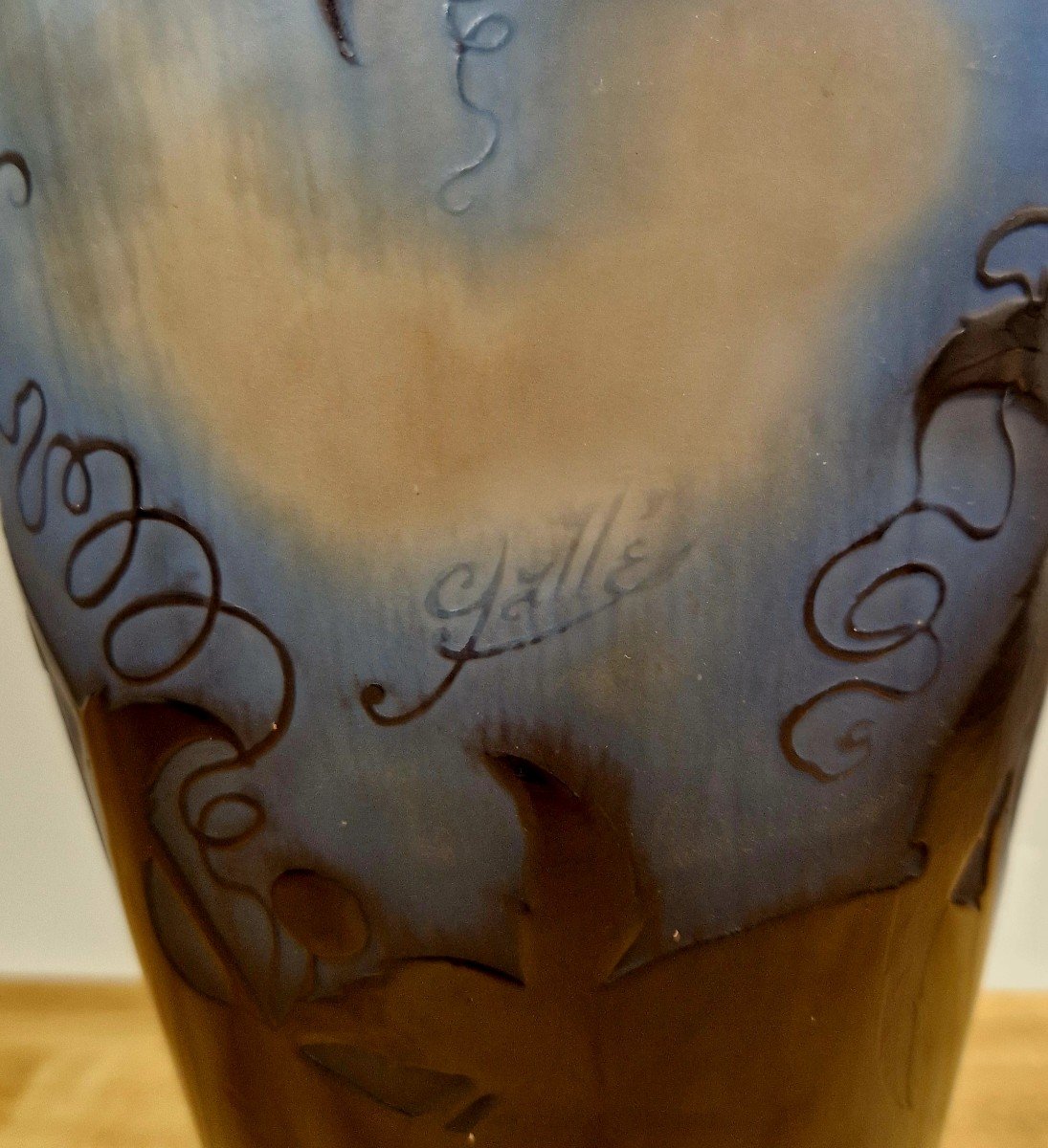 Gallé vaso in vetro-photo-4