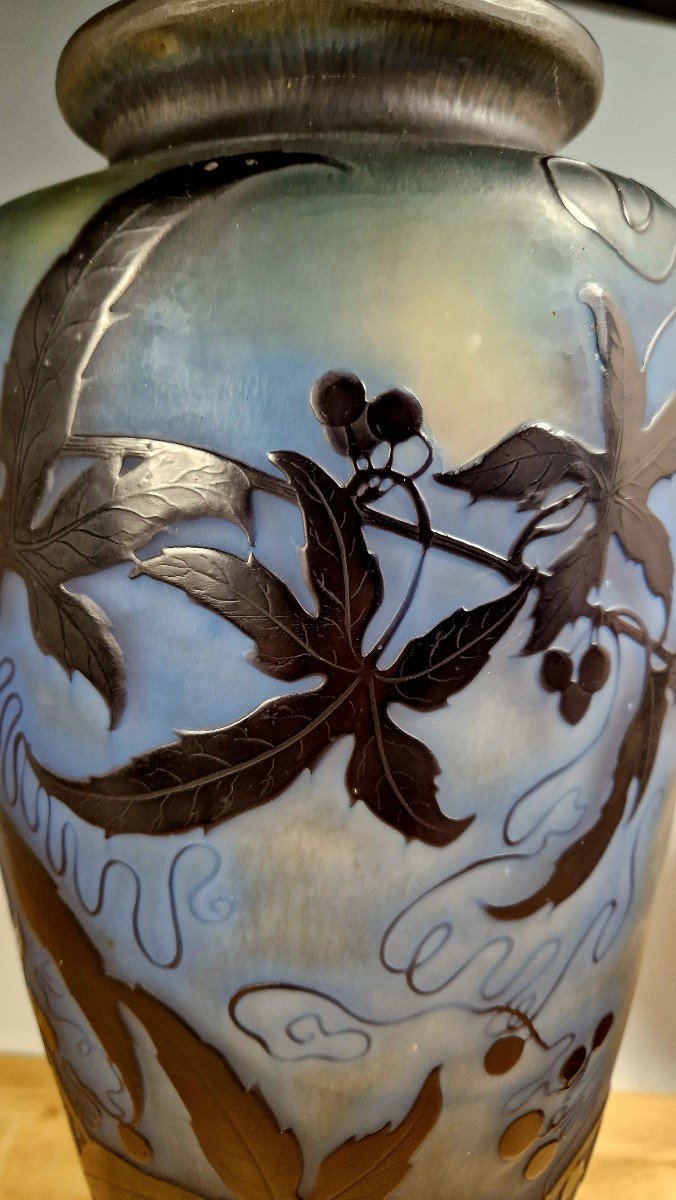 Gallé vaso in vetro-photo-6