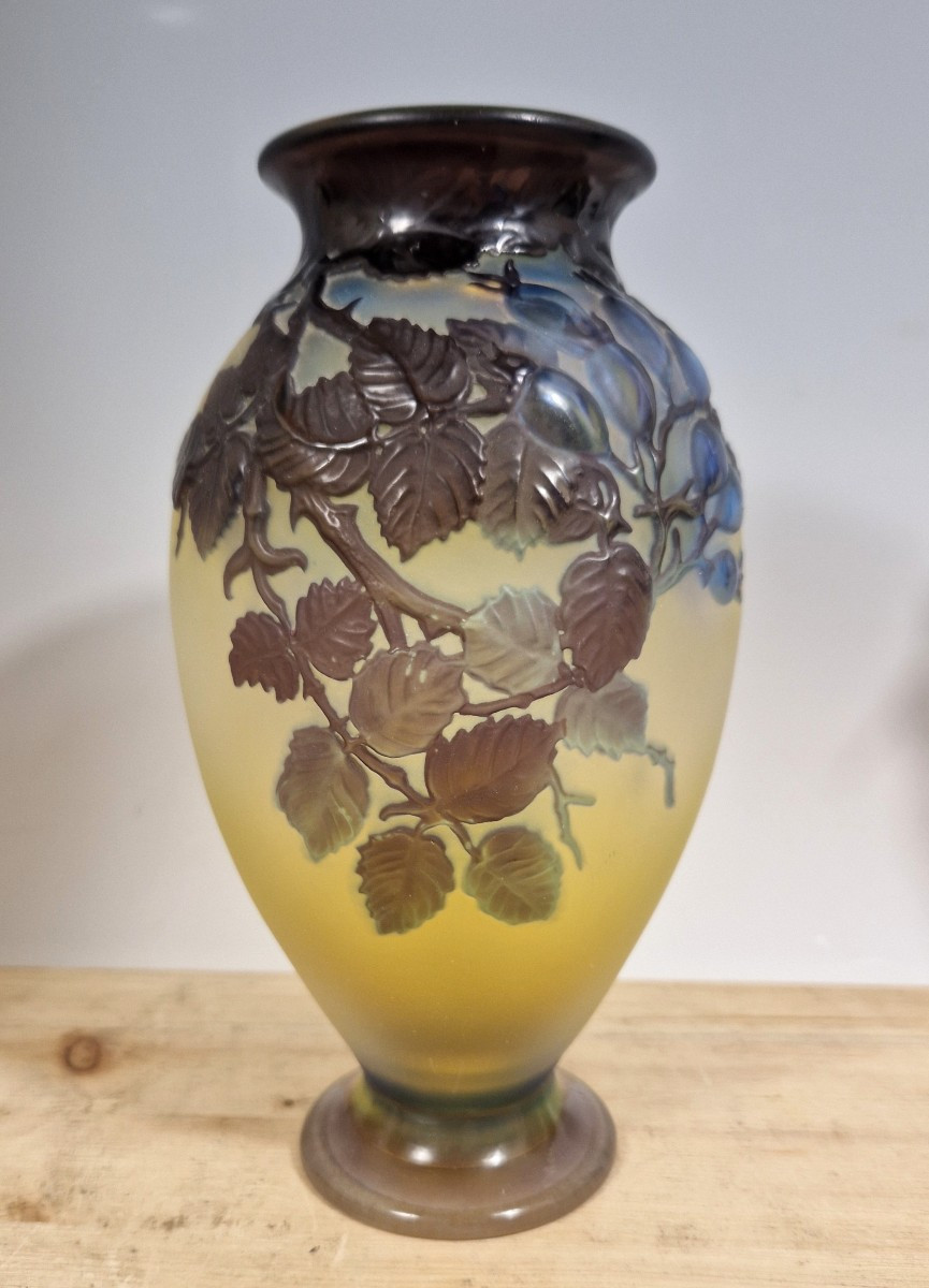 Gallé vaso in vetro