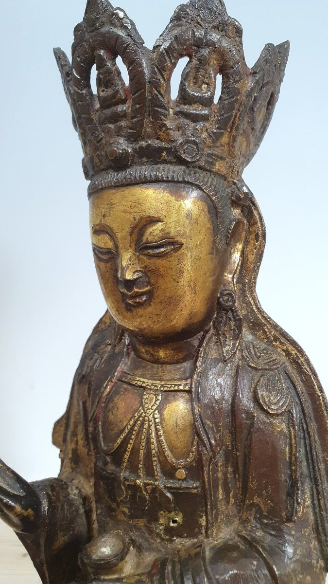 Bodhisattva Guanyn - Bronzo - Cina - Dinastia Ming (1368-1644)-photo-4