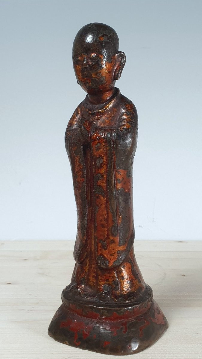 Monaco tibetano - Bronzo - Cina - -photo-3