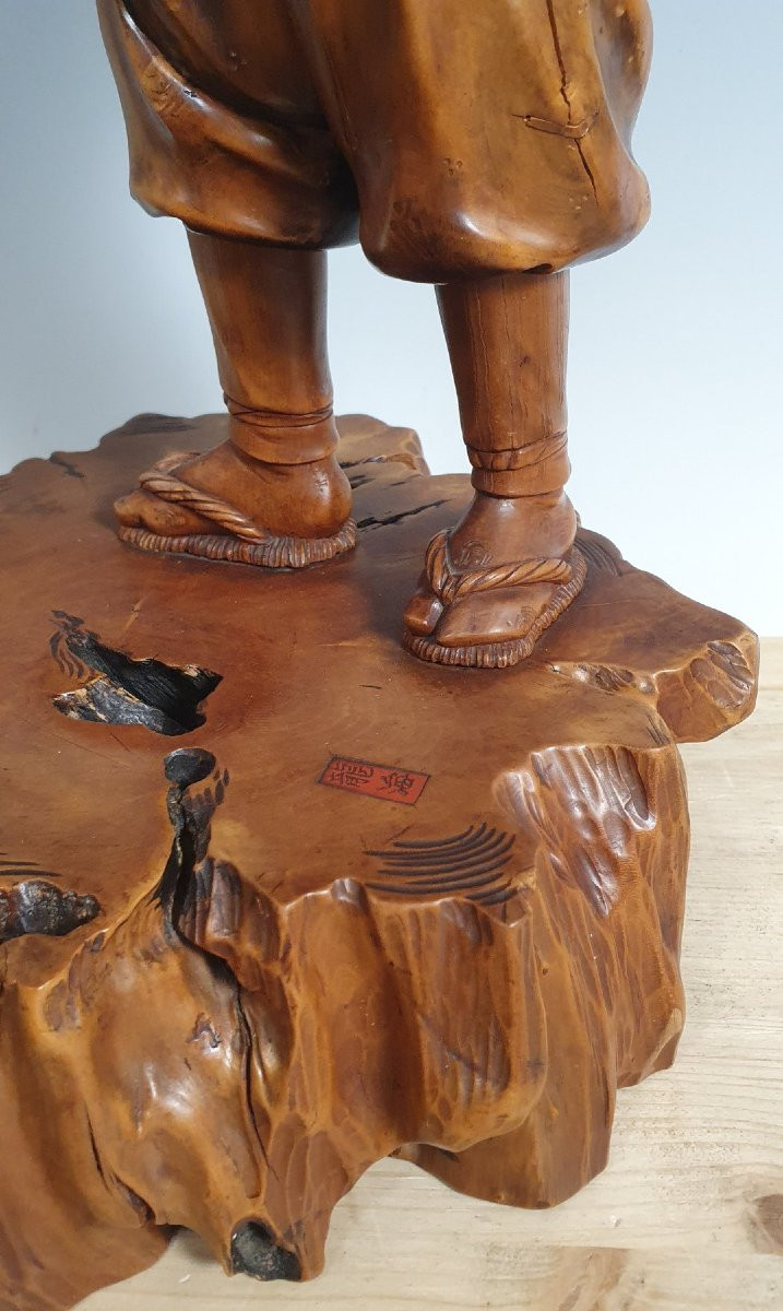 okimono in avorio e legno-photo-2