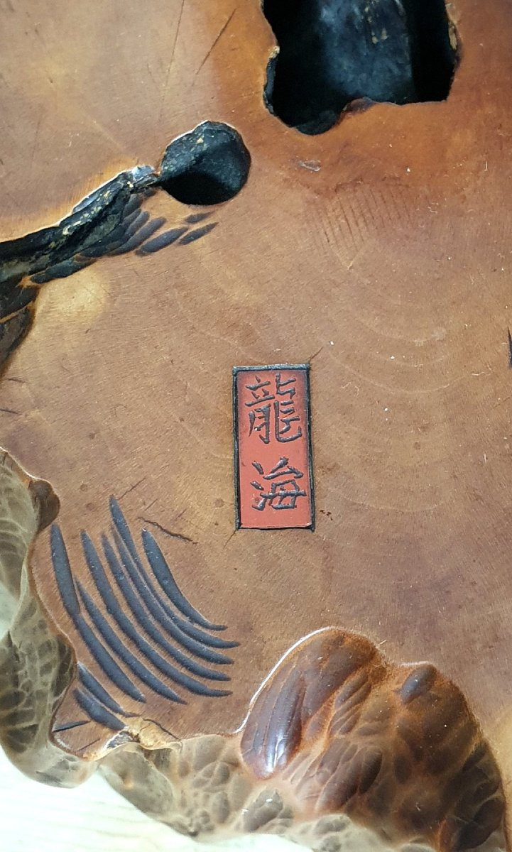 okimono in avorio e legno-photo-6