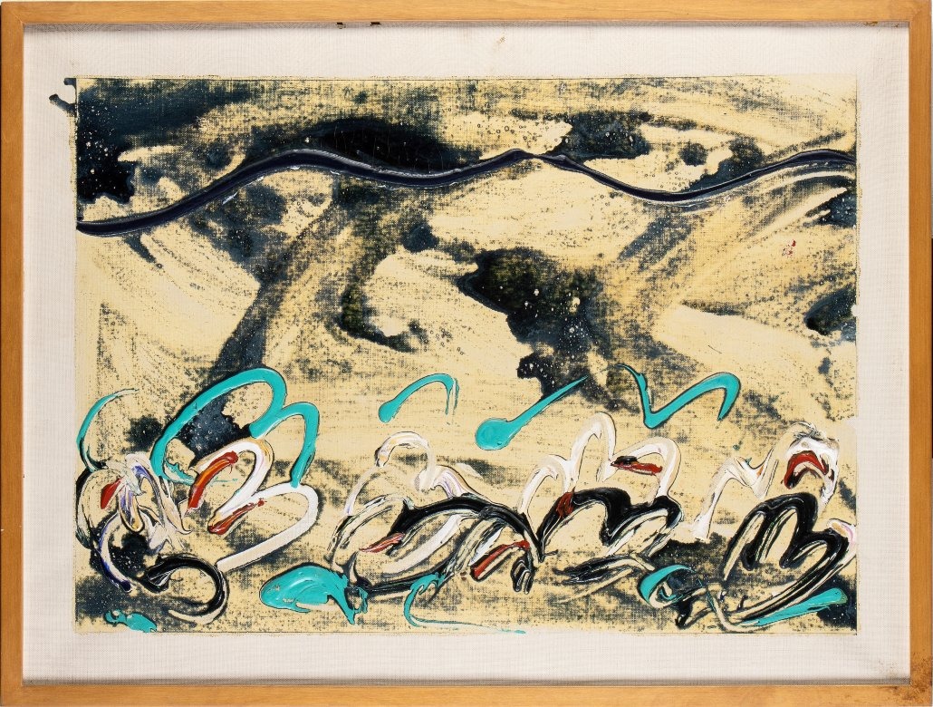 Mario Schifano - Senza Titolo (Gigli d’acqua) - 1984