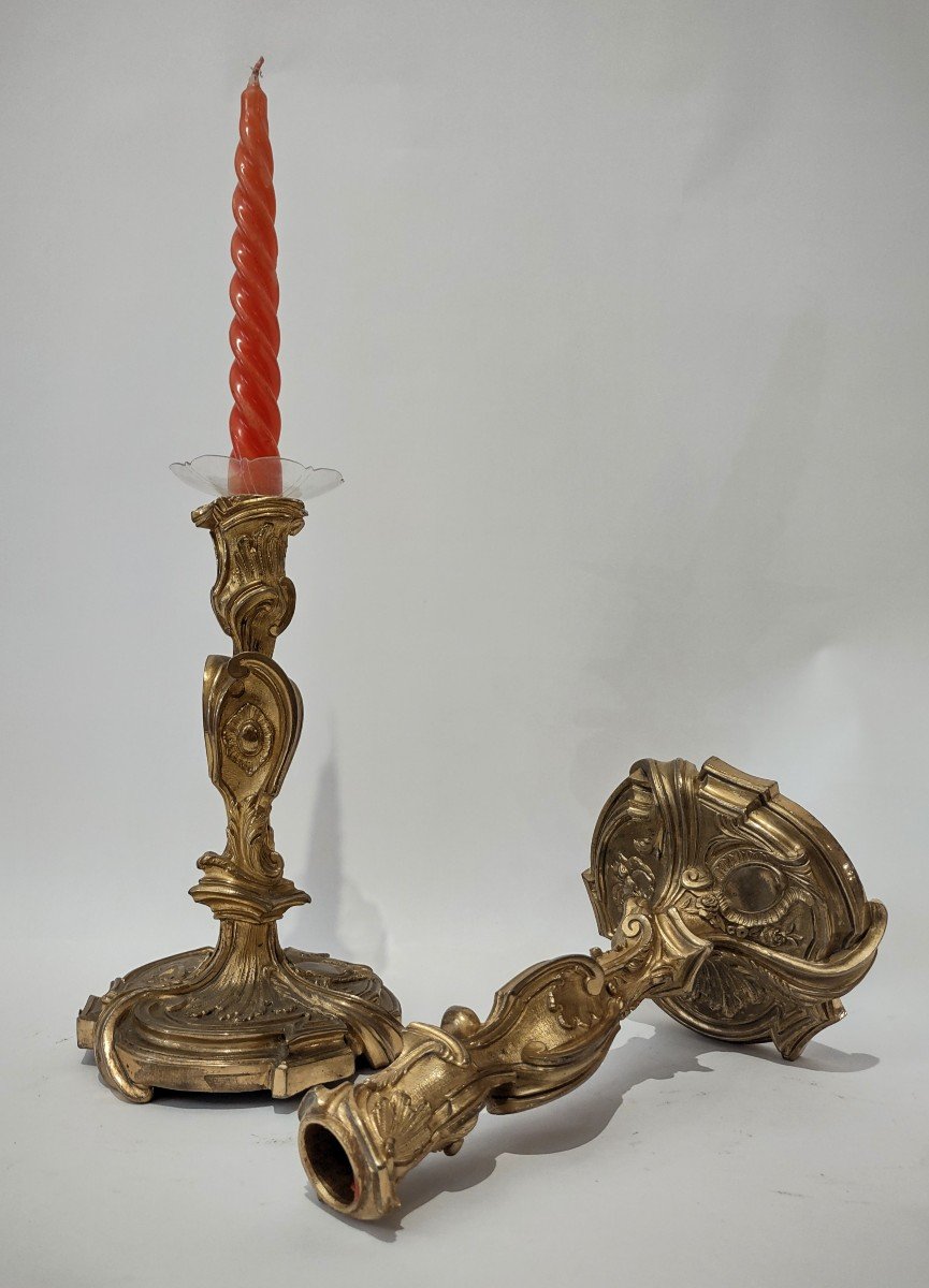 Coppia di candelieri Luigi XVI-photo-2