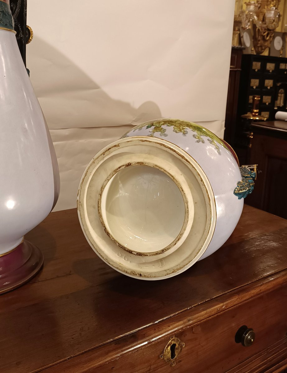 VASI IN PORCELLANA BIEDERMEIER META' XIX SECOLO -photo-1