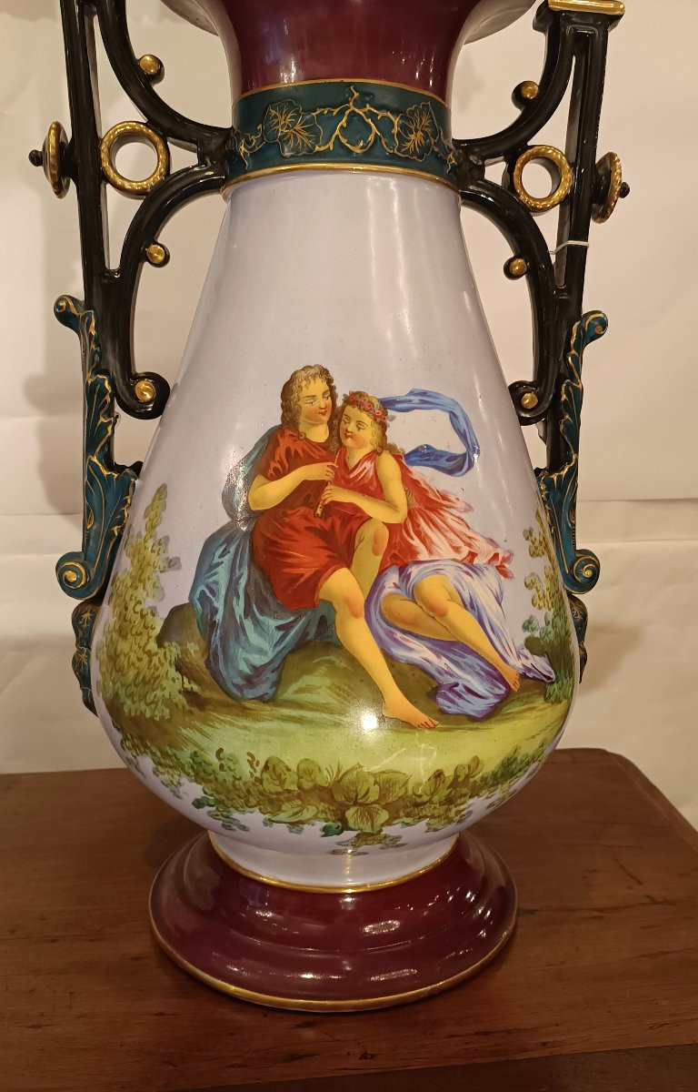 VASI IN PORCELLANA BIEDERMEIER META' XIX SECOLO -photo-4