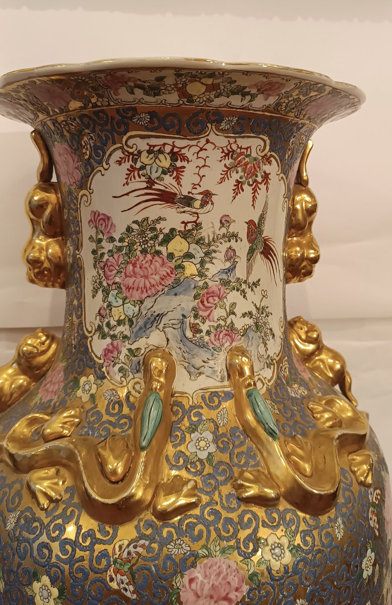 GRANDE VASO IN PORCELLANA CINESE INIZIO XX SECOLO -photo-2