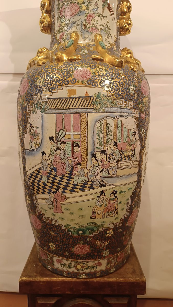 GRANDE VASO IN PORCELLANA CINESE INIZIO XX SECOLO -photo-3