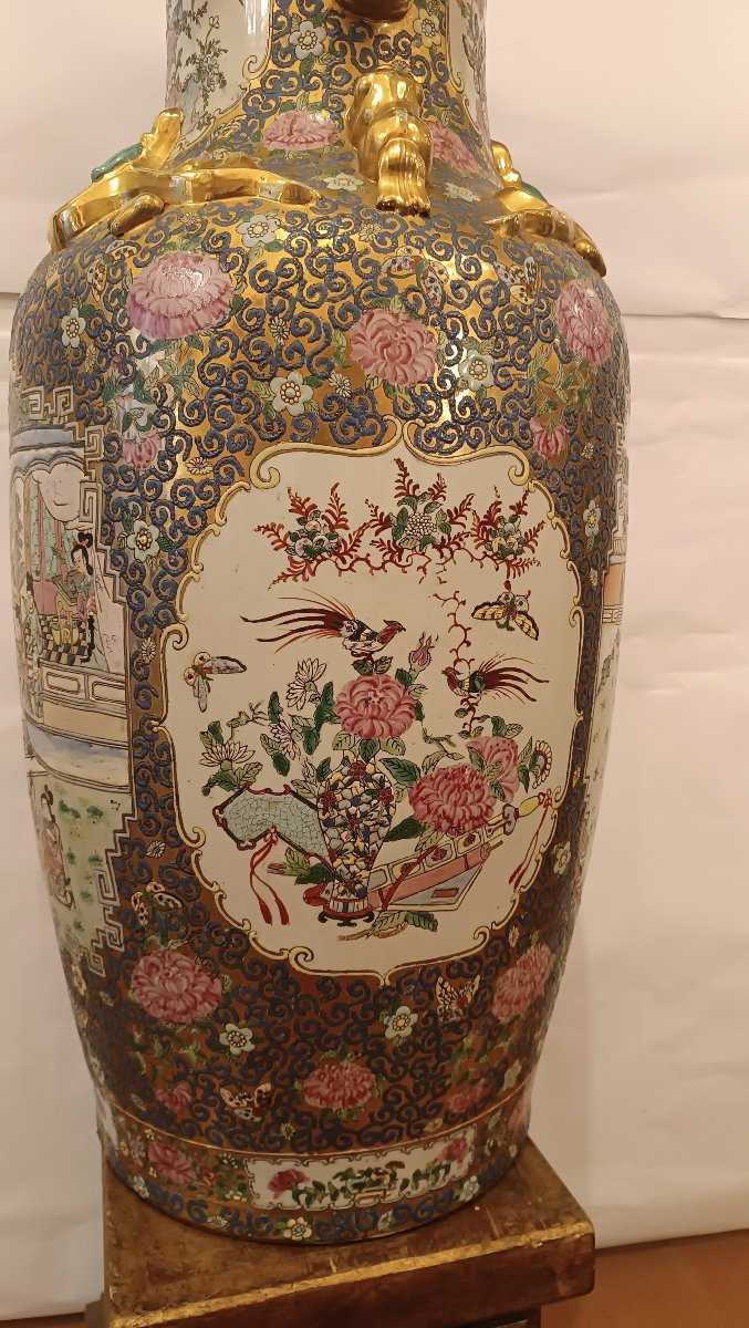 GRANDE VASO IN PORCELLANA CINESE INIZIO XX SECOLO -photo-3