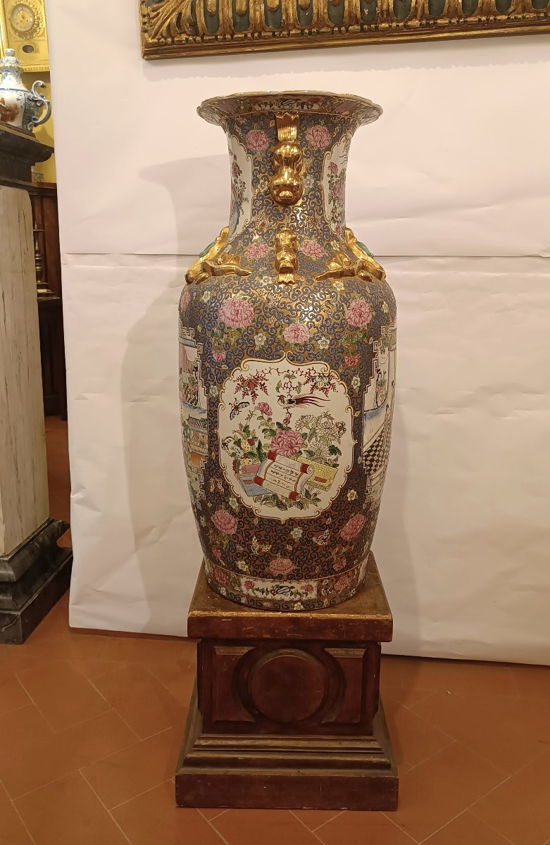 GRANDE VASO IN PORCELLANA CINESE INIZIO XX SECOLO -photo-5